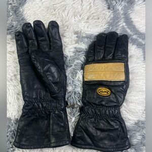 Vintage Bates Leather Motorcycle Gloves Large